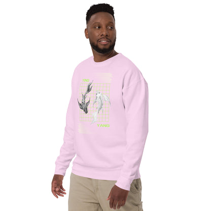 Equinoxe Sweatshirt image 63: Carbon Grey version, size L with front view, left-side angle of the Ying and Yang range.