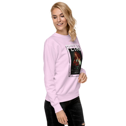 Petaline Sweatshirt product image 112 in selected colour, with front view, right-side angle and design placement.