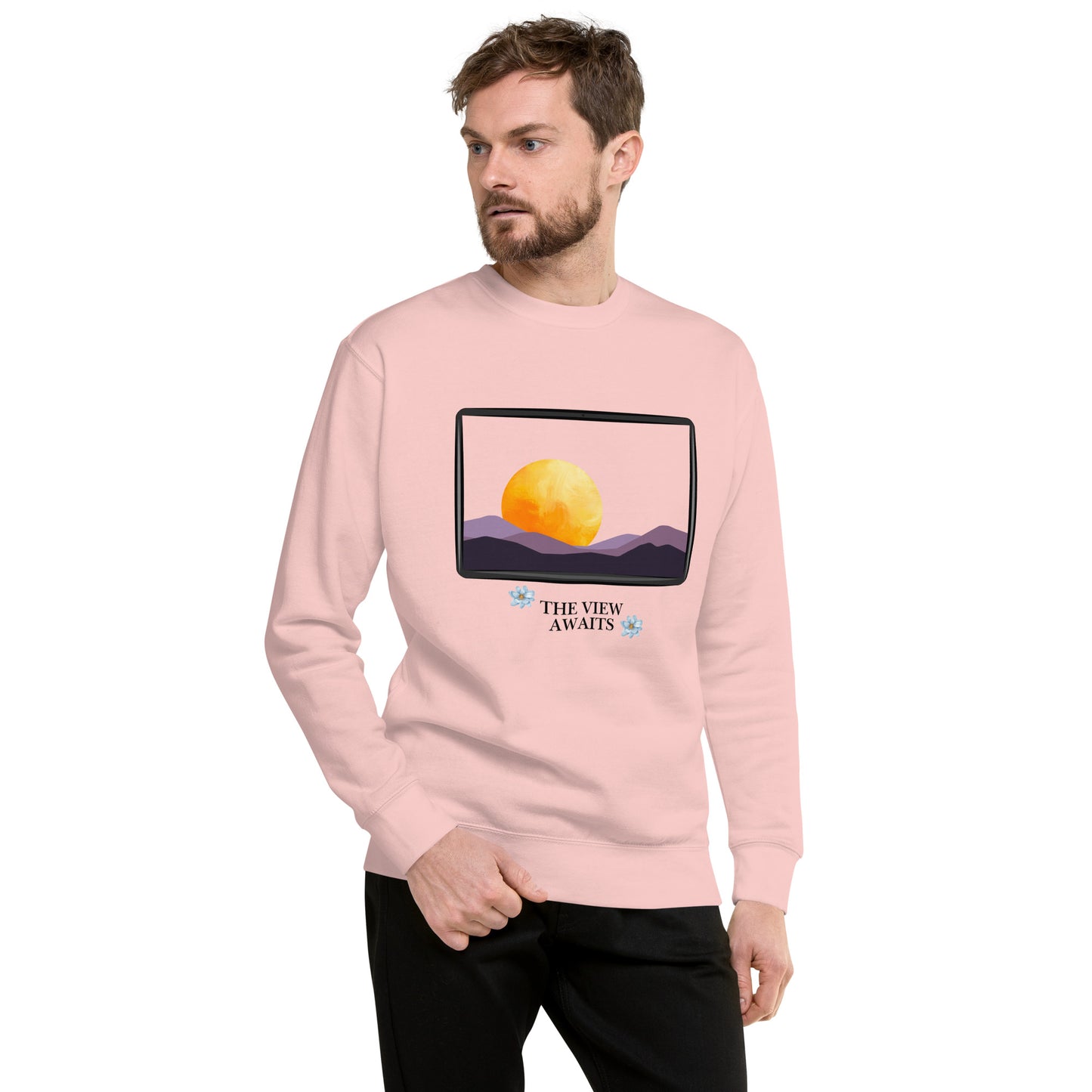 Image 85 of Bone Avenor Sweatshirt, size 2XL, with The View Awaits artwork visible in front view.
