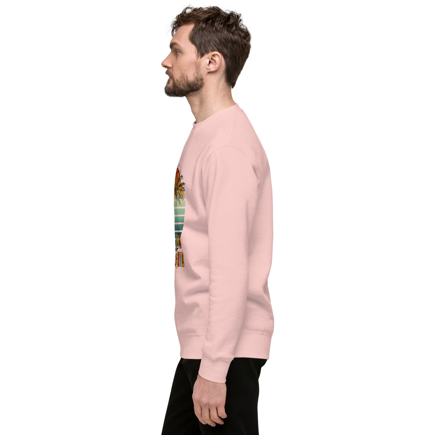Solara Sweatshirt image 88 in Sky Blue, size L, showing left-side angle for the Be the Sunshine design.