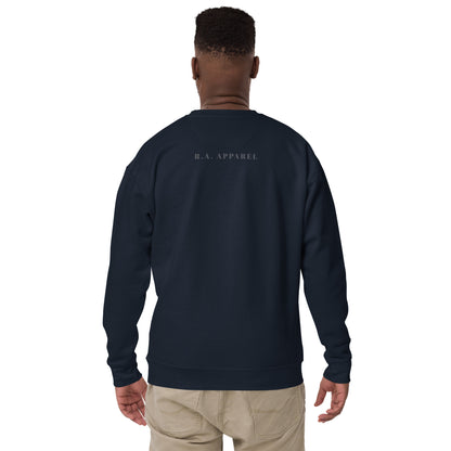 Arrowborne Sweatshirt - Left Placement image 8: Navy Blazer version, size XL with back view of the Sagittarius range.