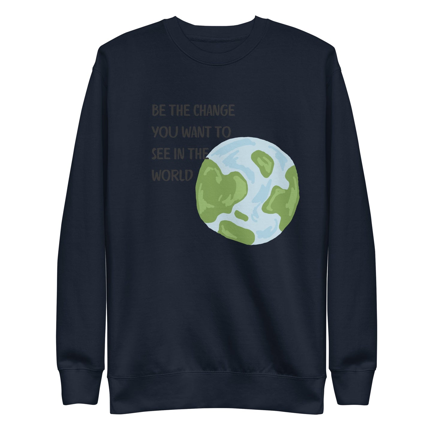Change Signal Sweatshirt - Left Placement image 2: Black version, size M with front view of the Be the Change range.