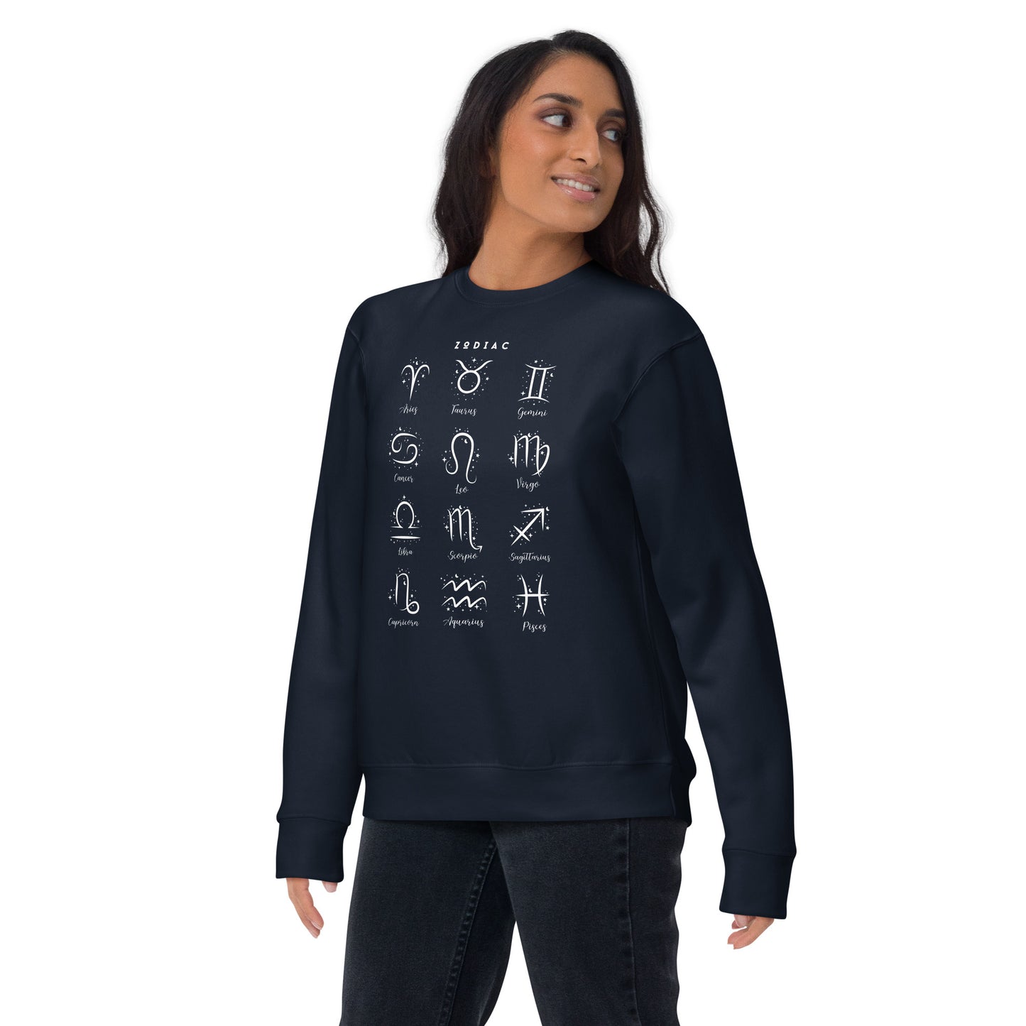 Astral Circle Sweatshirt - Left Placement product image 3 in Black, size L, with front view and left placement.
