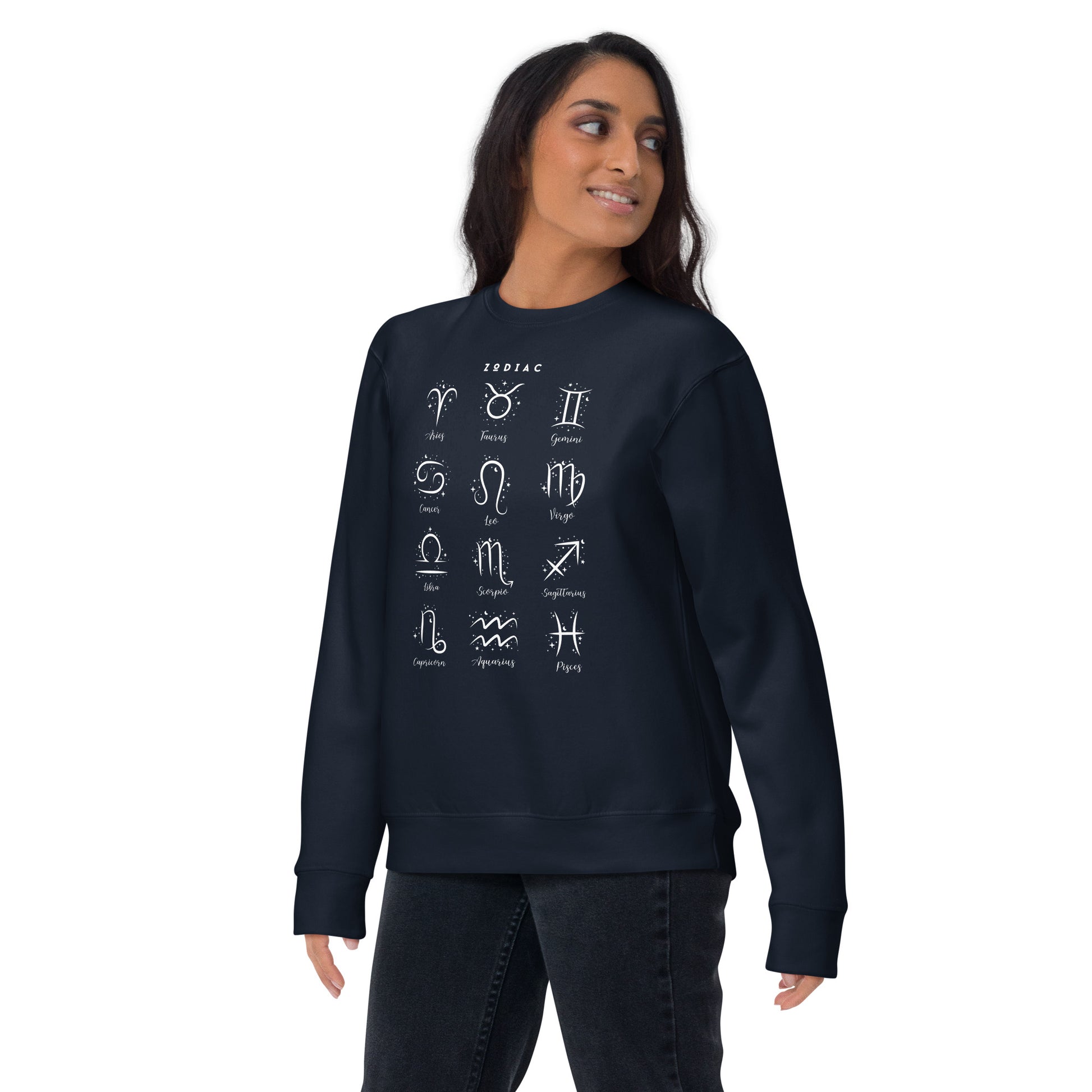 Astral Circle Sweatshirt - Left Placement product image 3 in Black, size L, with front view and left placement.