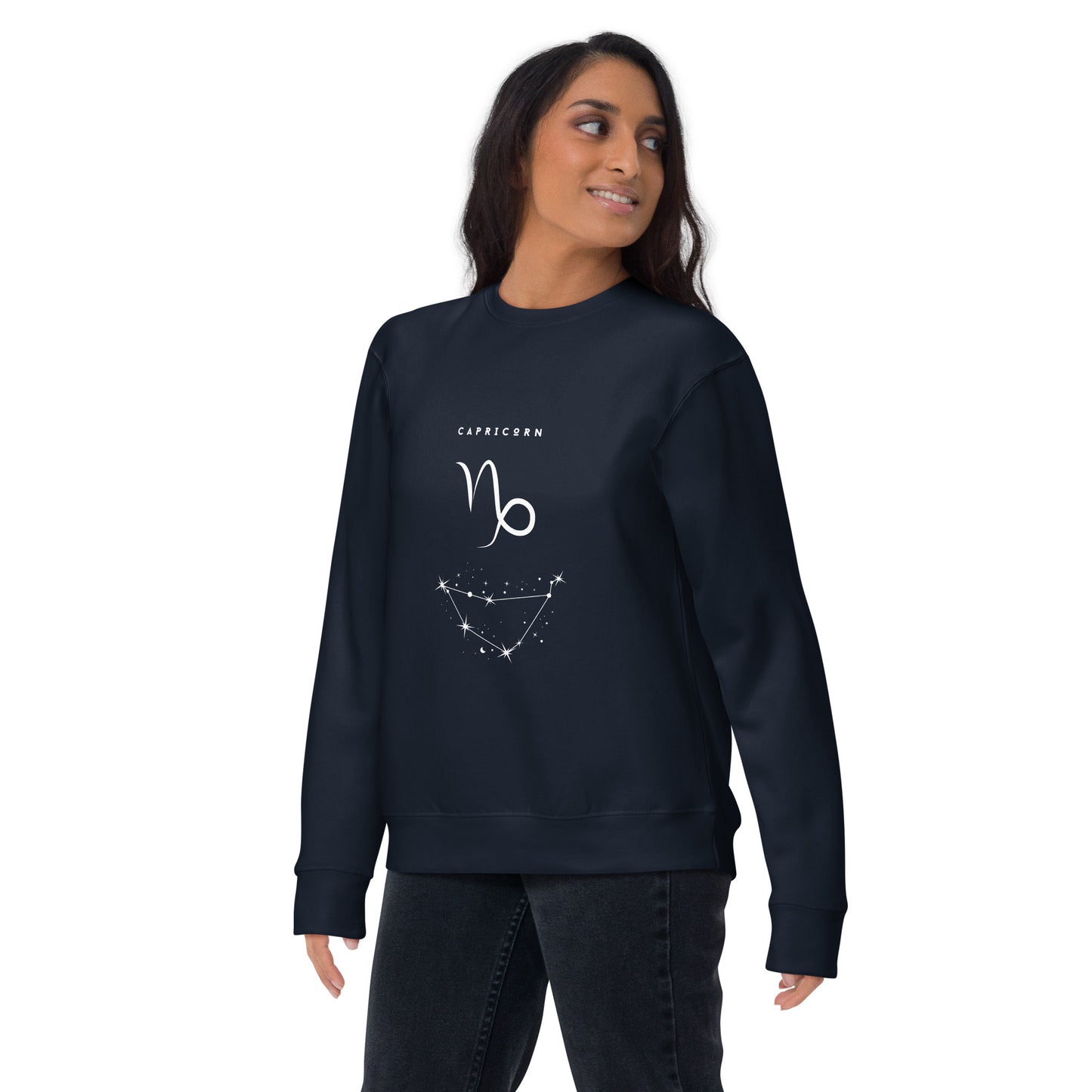 Montaire Sweatshirt by R.A. Apparel, image 3, front view, Black, size L, design placement.