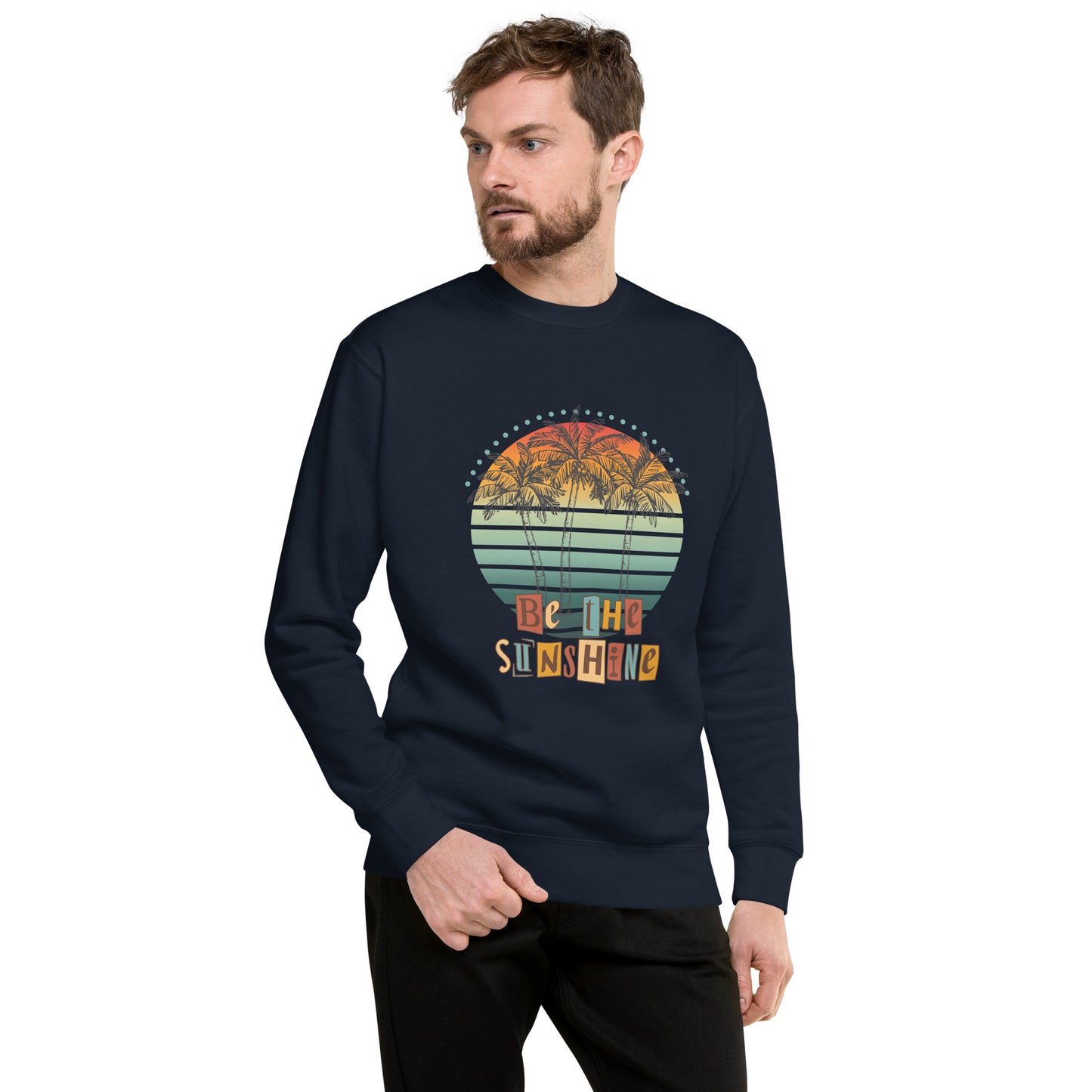 Solara Sweatshirt product image 7 in Navy Blazer, size M, with front view and design placement.