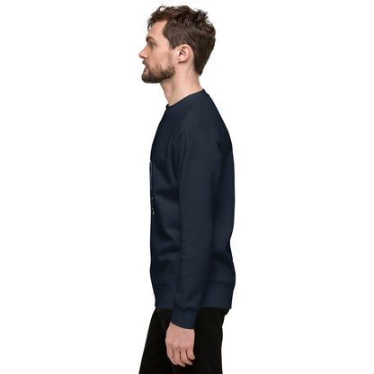 Solmane Sweatshirt - Left Placement by R.A. Apparel, image 8, left-side angle, Navy Blazer, size XL, left placement.