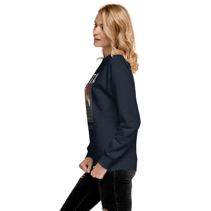 Petaline Sweatshirt image 12: Cardinal version, size M with left-side angle of the Petal range.