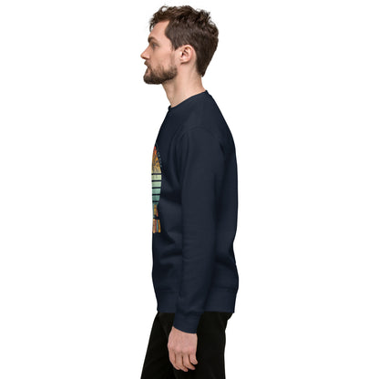 Solara Sweatshirt product image 8 in Navy Blazer, size L, with left-side angle and design placement.