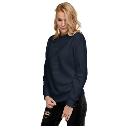 Exhale Sweatshirt - Left Placement product image 31 in Forest Green, size S, with front view, left-side angle and left placement.