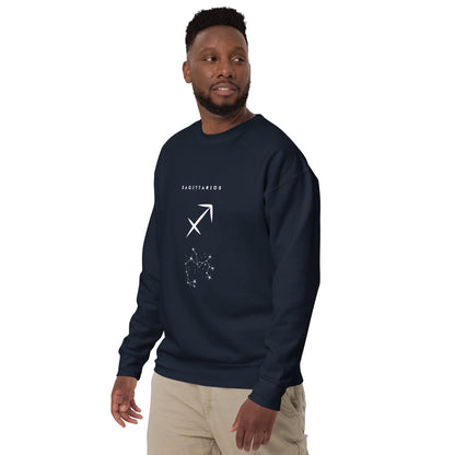 Arrowborne Sweatshirt - Left Placement image 6: Navy Blazer version, size M with front view, left-side angle of the Sagittarius range.