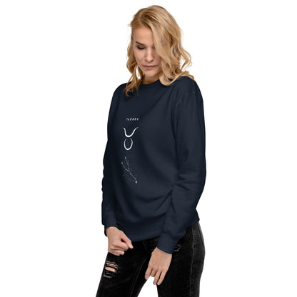 Bullborne Sweatshirt - Left Placement image 10 in Cardinal, size M, showing front view, left-side angle for the Taurus design.