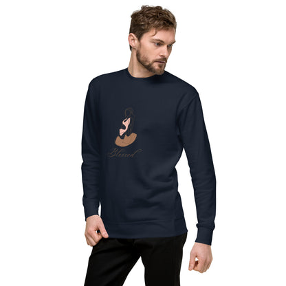Grace Mark Sweatshirt - Left Placement product image 27 in Vintage Black, size L, with front view, left-side angle and left placement.