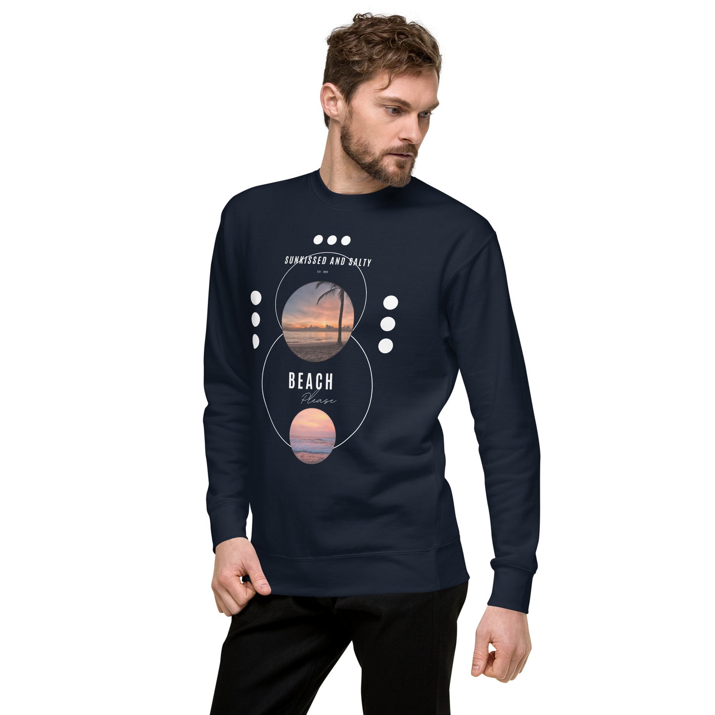 Coastline Attitude Sweatshirt - Left Placement product image 27 in Vintage Black, size L, with front view, left-side angle and left placement.
