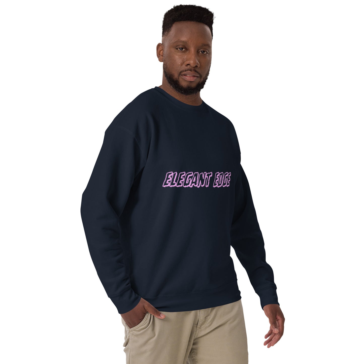 Noir Edge Sweatshirt - Left Placement image 19: Team Royal version, size S with front view, right-side angle of the Elegant Edge range.