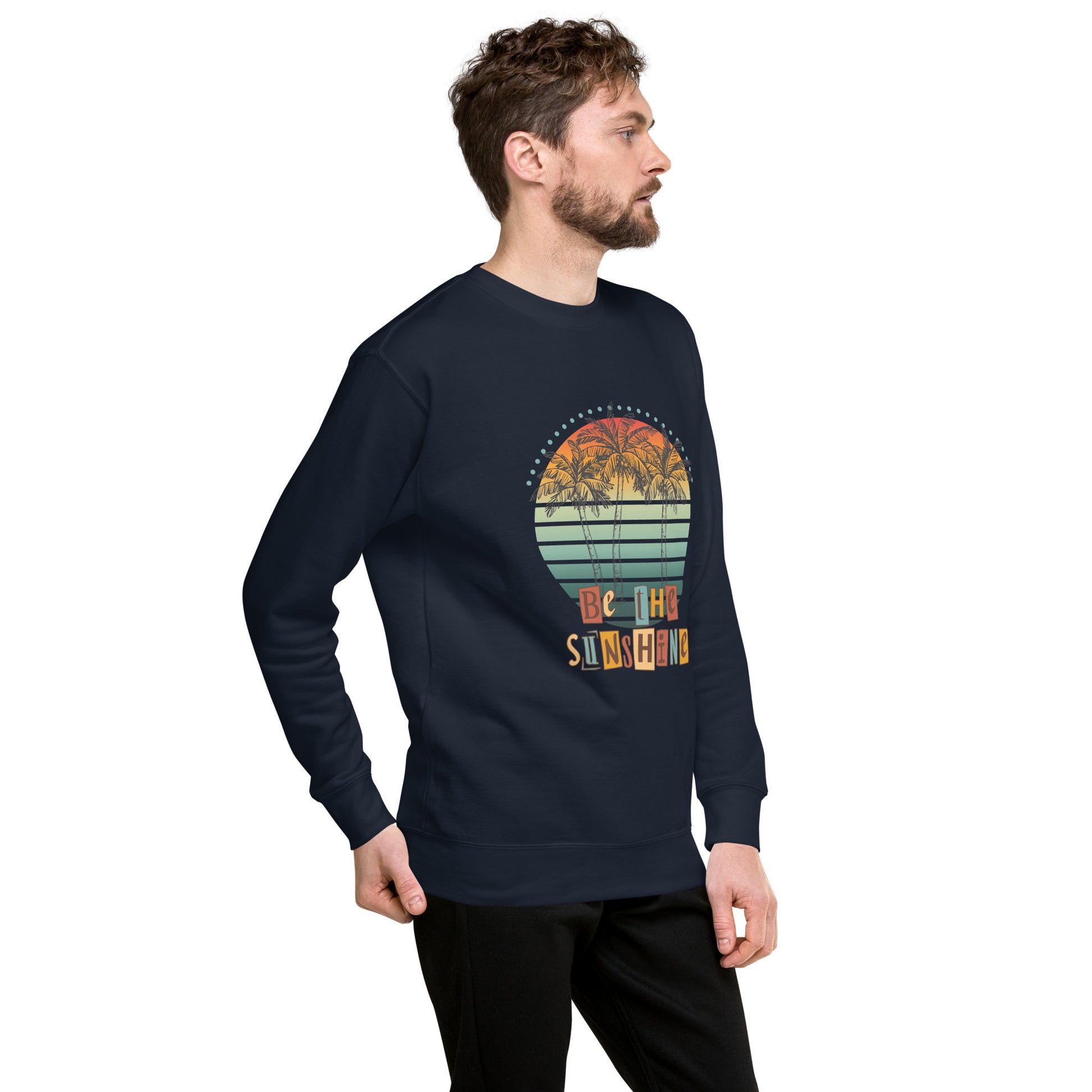 Image 12 of Cardinal Solara Sweatshirt, size M, with Be the Sunshine artwork visible in front view, right-side angle.