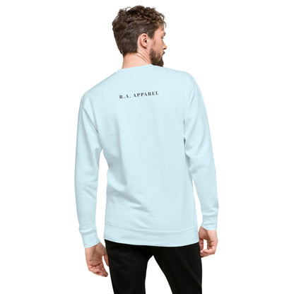 Twin Signal Sweatshirt - Left Placement by R.A. Apparel, image 104, back view, selected colour, left placement.