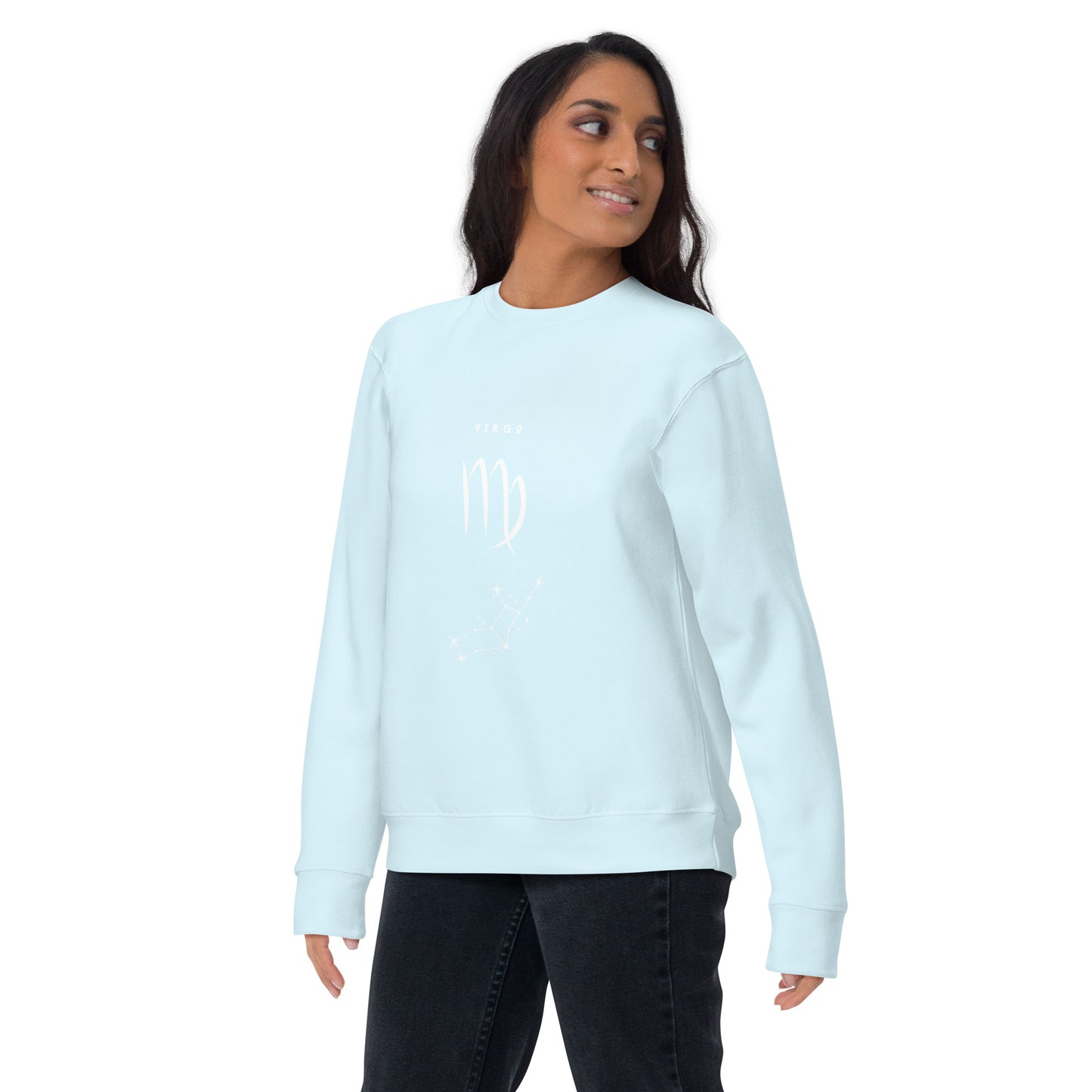Image 36 of Adobe Virgo Balance Sweatshirt - Left Placement, size XL, with Virgo artwork visible in front view.