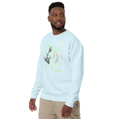 Equinoxe Sweatshirt image 71: Light Pink version, size S with front view, left-side angle of the Ying and Yang range.