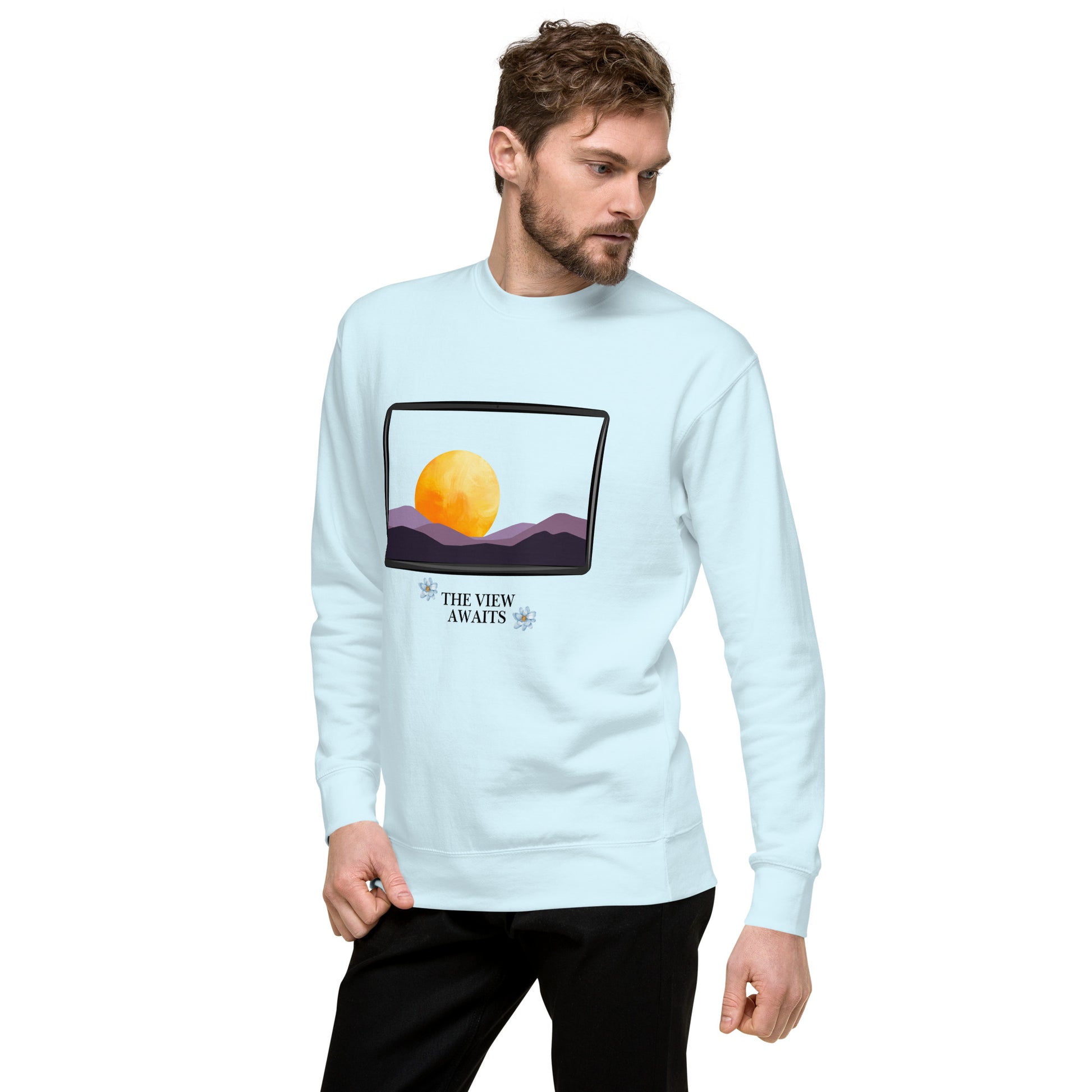Avenor Sweatshirt image 105 in selected colour, showing front view, left-side angle for the The View Awaits design.