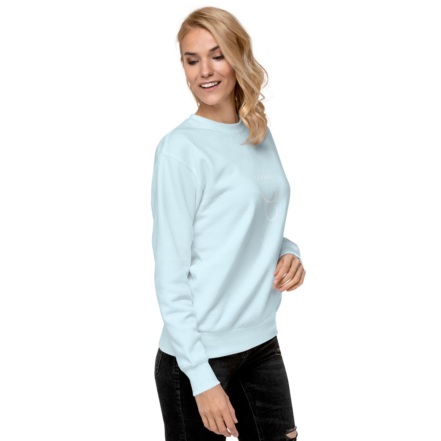 Bullborne Sweatshirt - Left Placement image 126 in selected colour, showing front view, right-side angle for the Taurus design.
