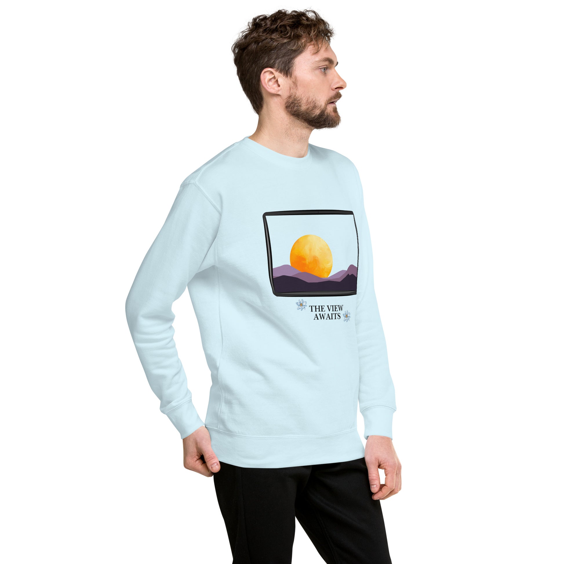 Avenor Sweatshirt image 107 in selected colour, showing front view, right-side angle for the The View Awaits design.