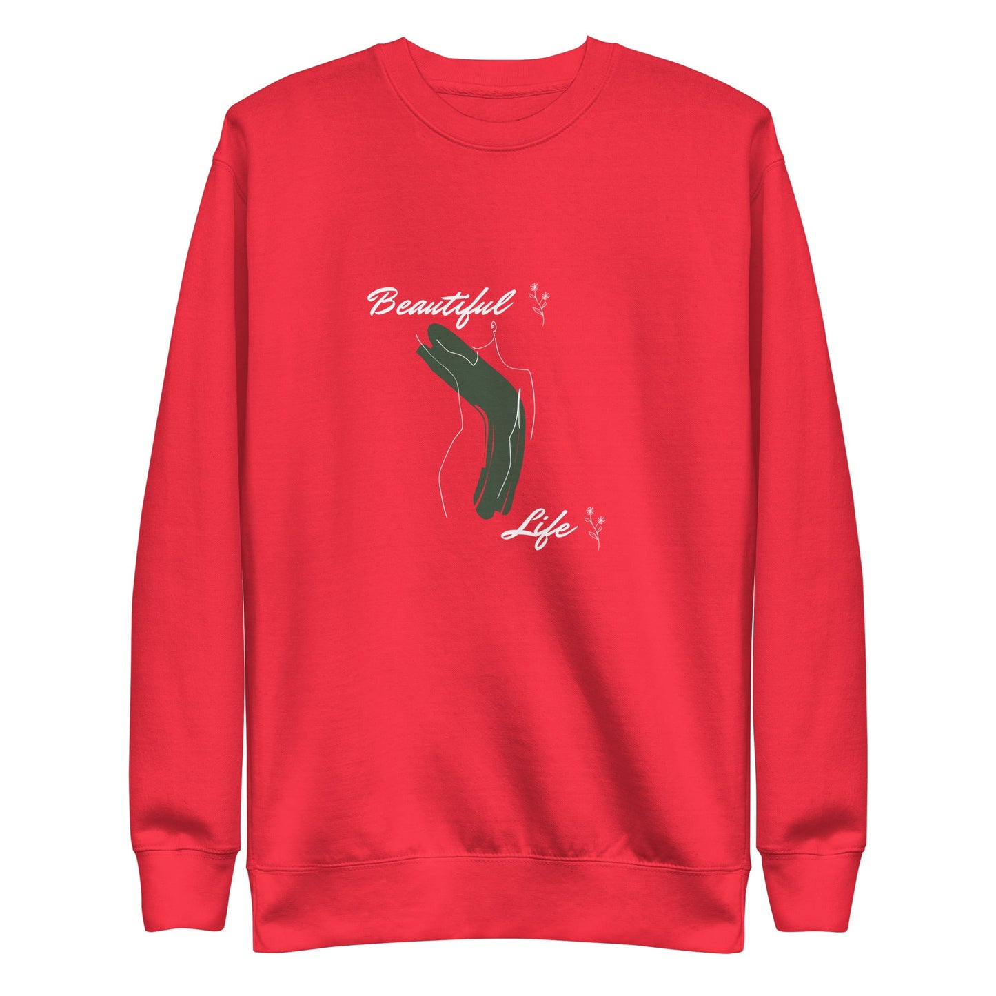 Bellevie Sweatshirt - Left Placement by R.A. Apparel, image 6, front view, Black, size 3XL, left placement.