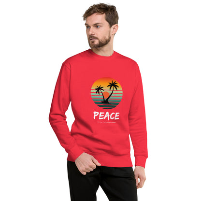Quiet Peace Sweatshirt - Left Placement by R.A. Apparel, image 39, front view, Team Red, size L, left placement.