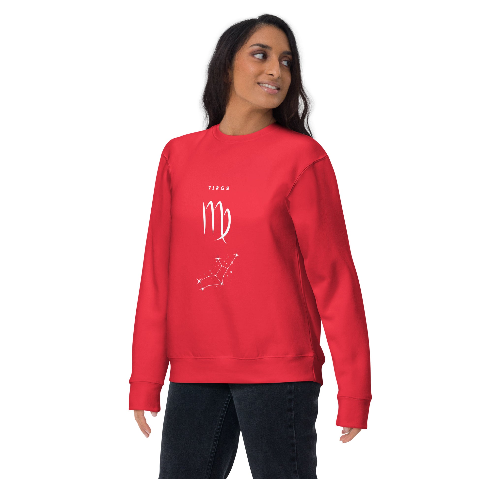 Virgo Balance Sweatshirt - Left Placement product image 15 in Charcoal Heather, size L, with front view and left placement.