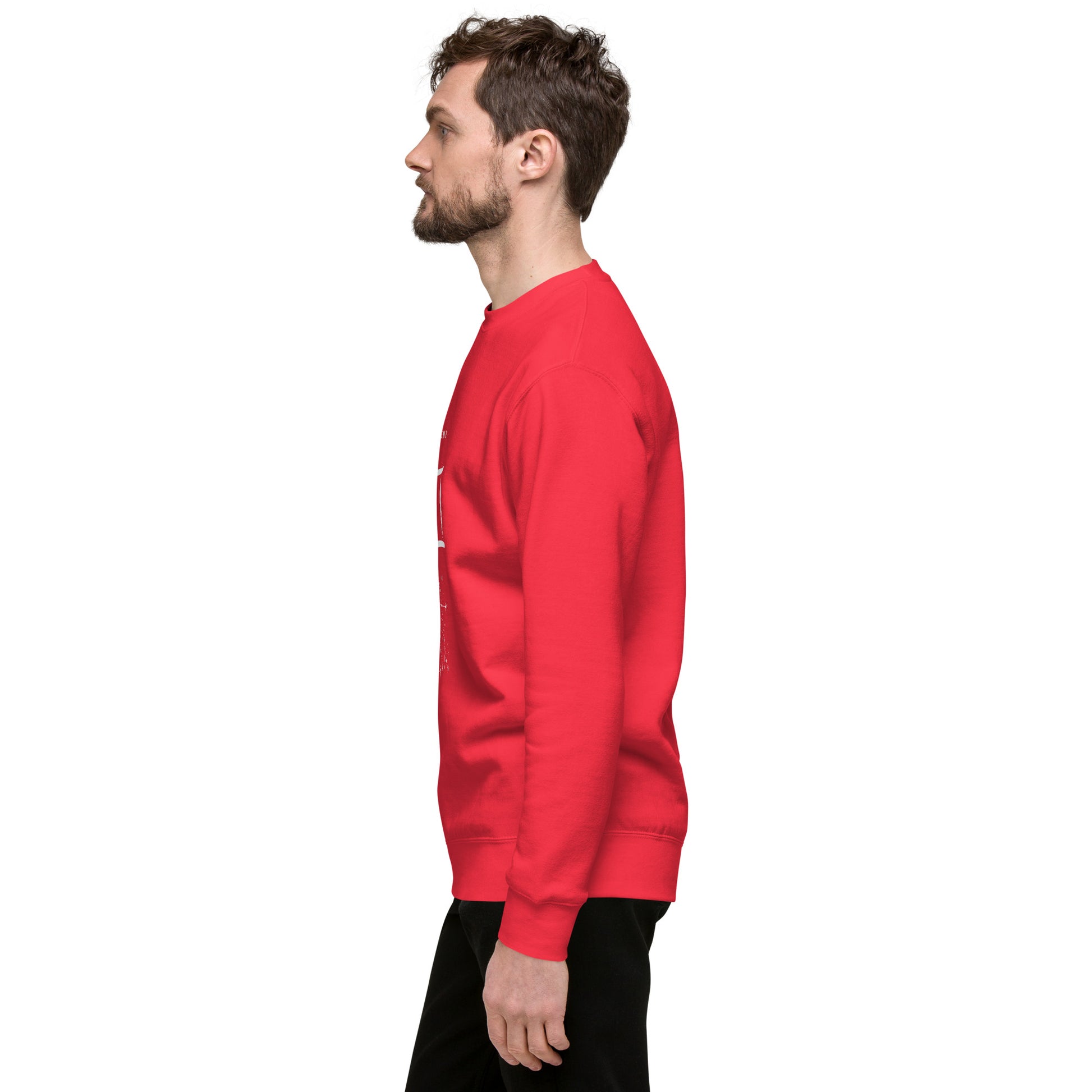 Twin Signal Sweatshirt - Left Placement image 45 in Khaki, size S, showing left-side angle for the Gemini design.