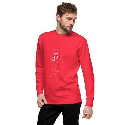 Image 44 of Dusty Rose Solmane Sweatshirt - Left Placement, size XL, with Leo artwork visible in front view, left-side angle.