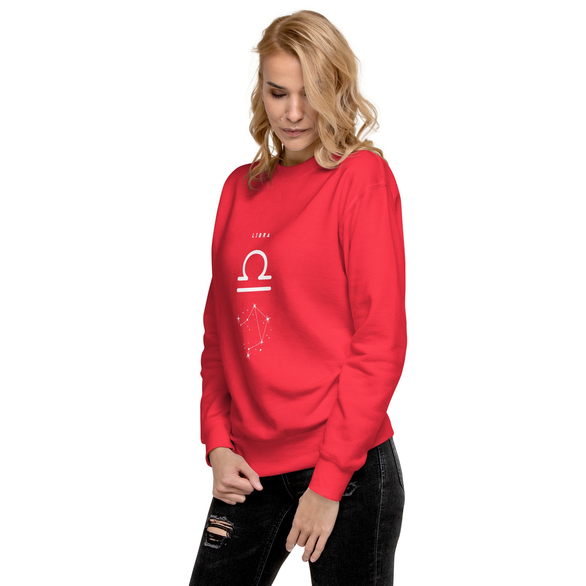 Balance Court Sweatshirt - Left Placement by R.A. Apparel, image 53, front view, left-side angle, Dusty Rose, size L, left placement.