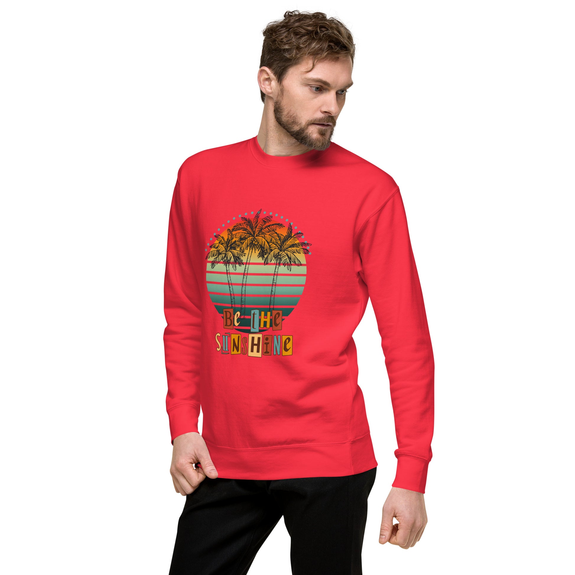Solara Sweatshirt by R.A. Apparel, image 44, front view, left-side angle, Adobe, size XL, design placement.