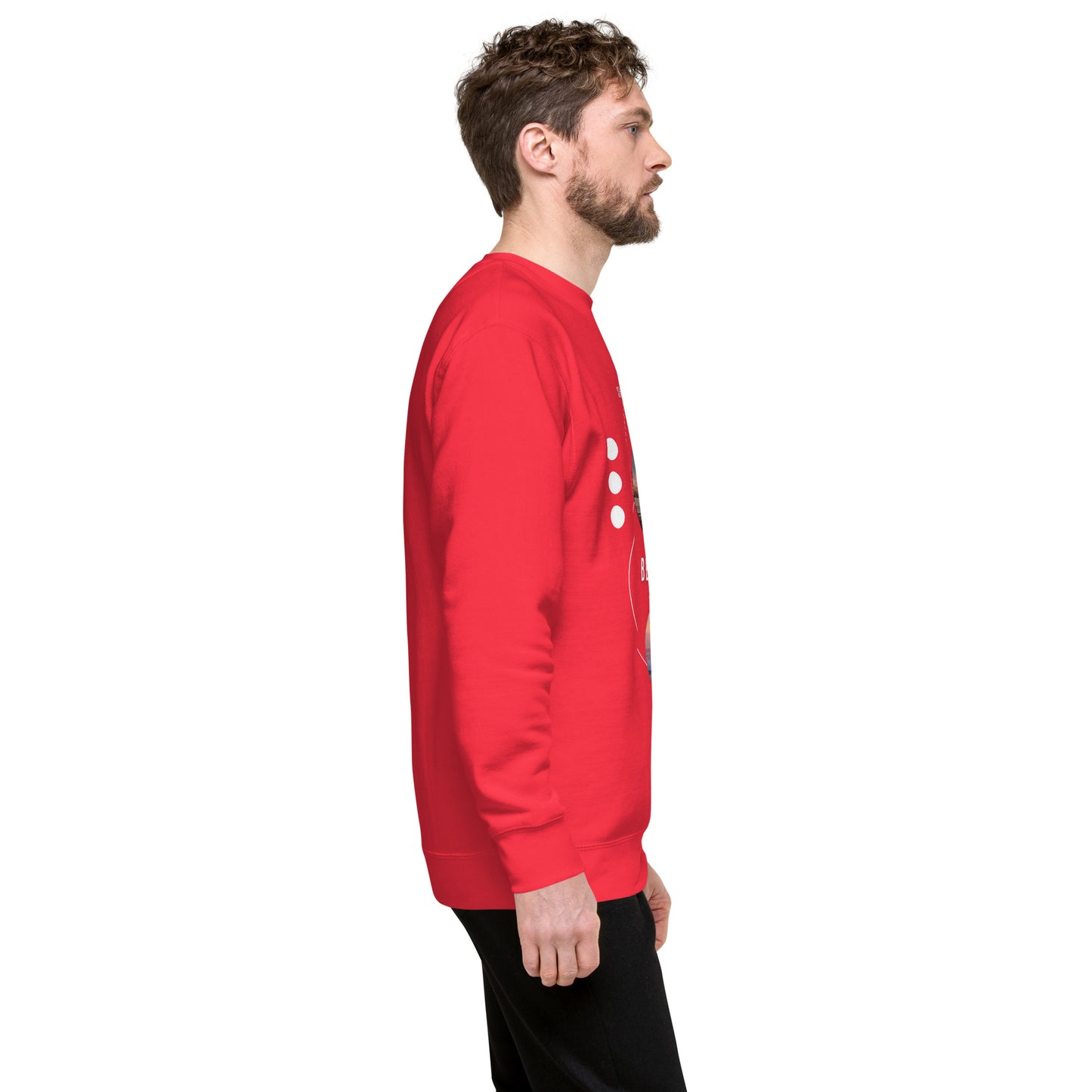 Coastline Attitude Sweatshirt - Left Placement by R.A. Apparel, image 65, right-side angle, White, size 2XL, left placement.