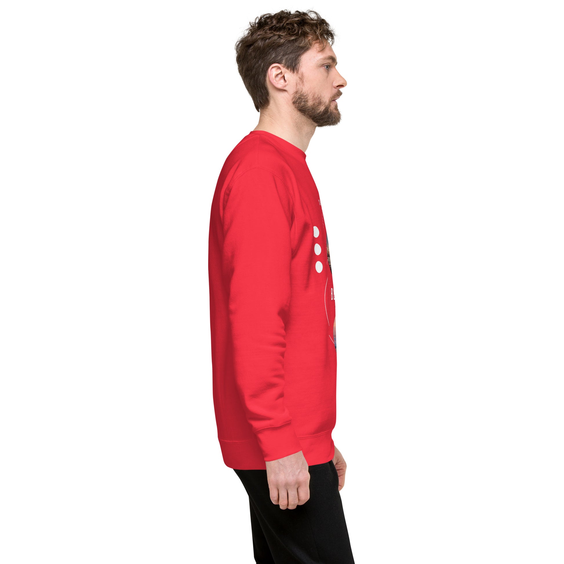 Coastline Attitude Sweatshirt - Left Placement by R.A. Apparel, image 65, right-side angle, White, size 2XL, left placement.