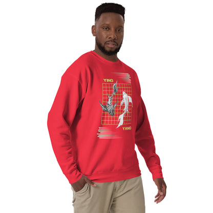 Equinoxe Sweatshirt by R.A. Apparel, image 31, front view, right-side angle, Forest Green, size S, design placement.