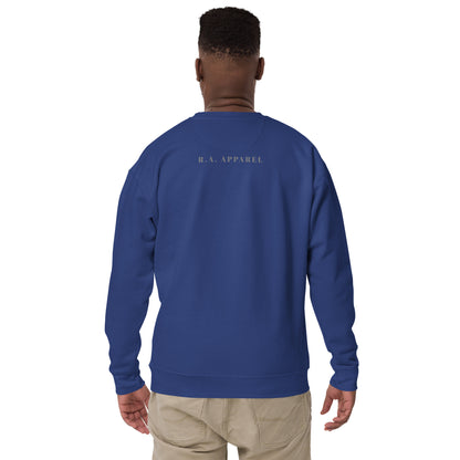 Ascender Sweatshirt - Left Placement by R.A. Apparel, image 28, back view, Vintage Black, size XL, left placement.