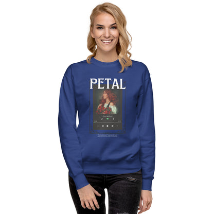 Image 30 of Vintage Black Petaline Sweatshirt, size 2XL, with Petal artwork visible in front view.