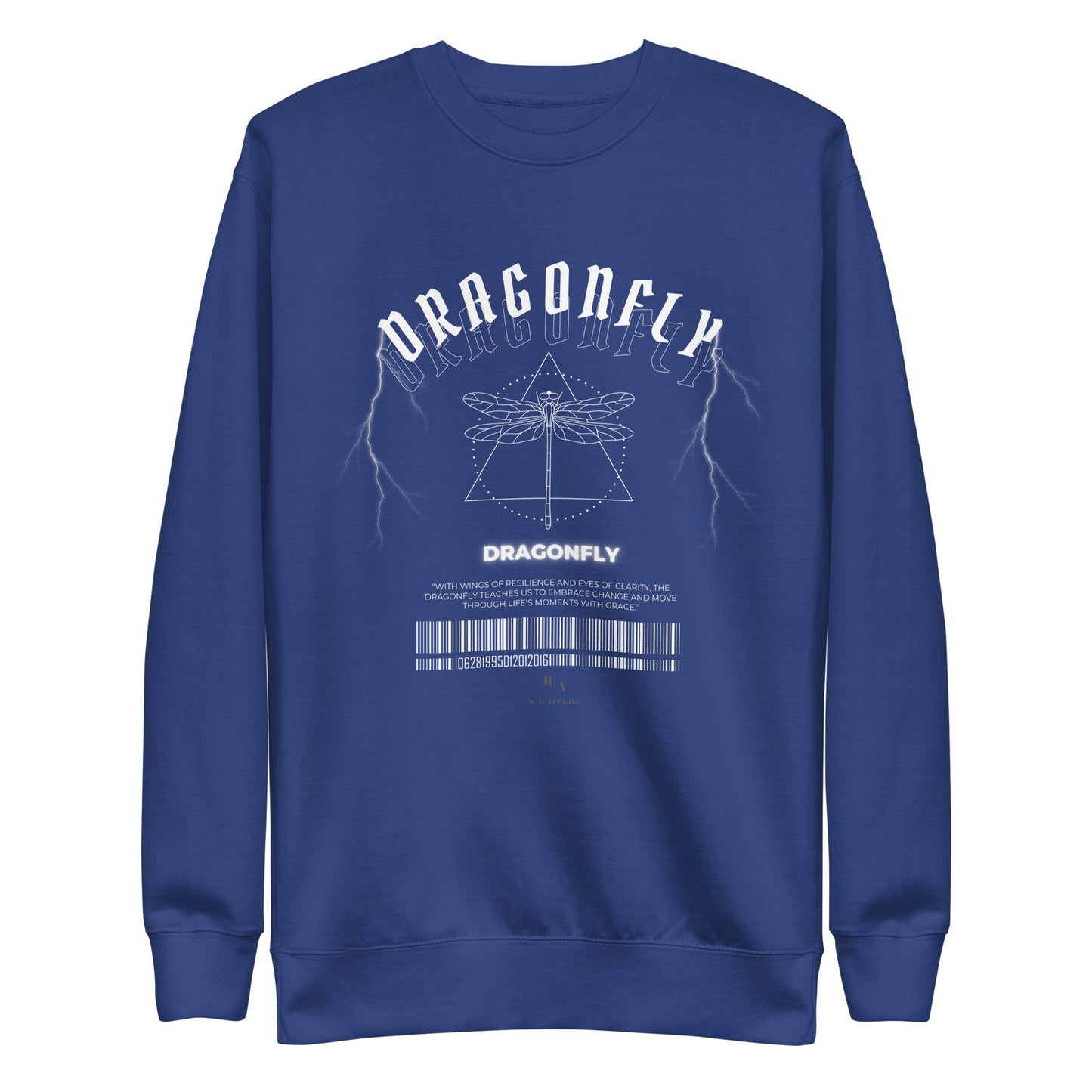 Image 4 of Black Dragonfly Sweatshirt - Left Placement, size XL, with Dragonfly artwork visible in front view.