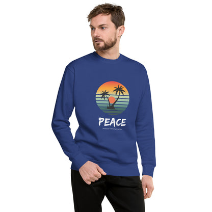 Quiet Peace Sweatshirt - Left Placement image 23 in Team Royal, size 2XL, showing front view for the Peace design.