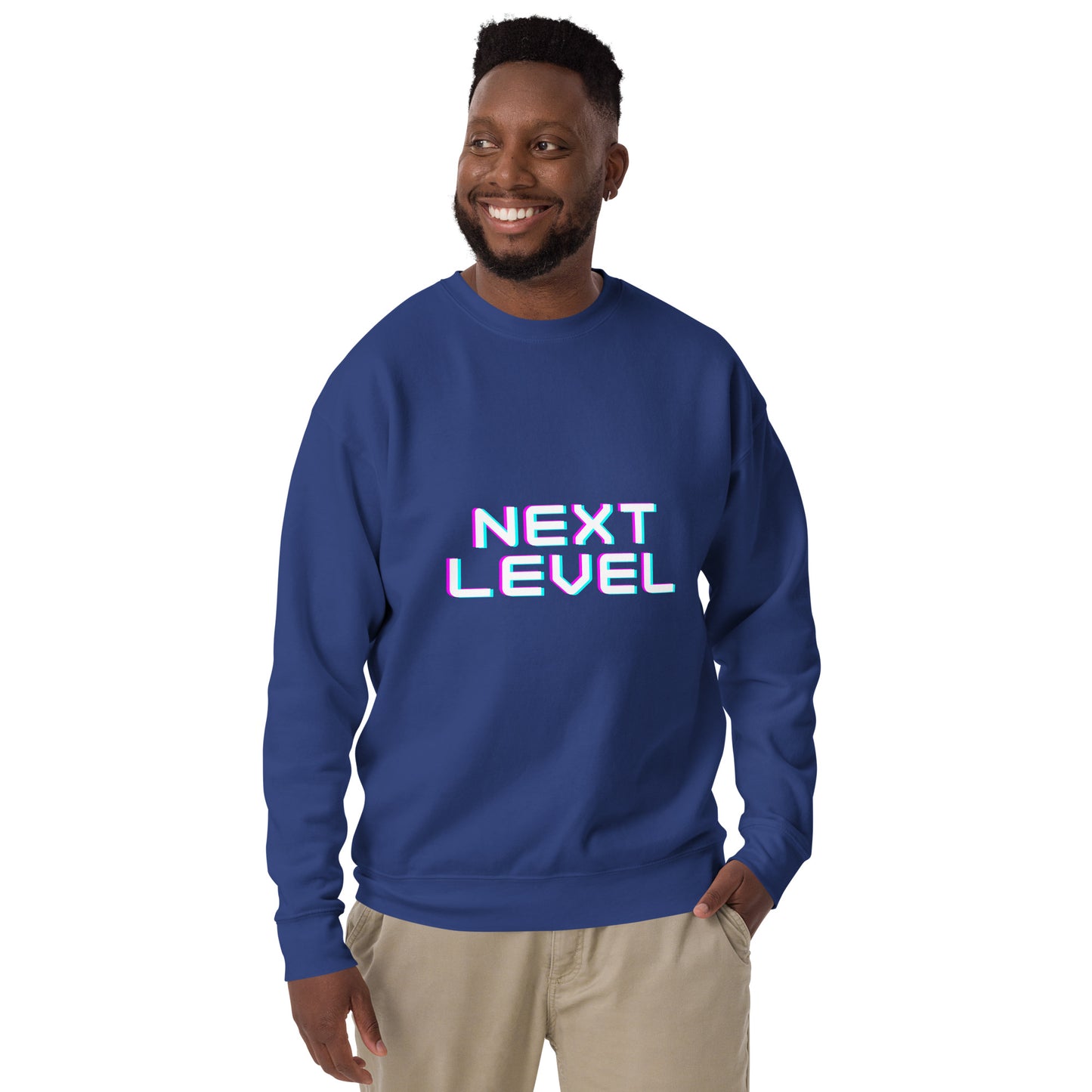 Image 25 of Vintage Black Ascender Sweatshirt - Left Placement, size S, with Next Level artwork visible in front view.