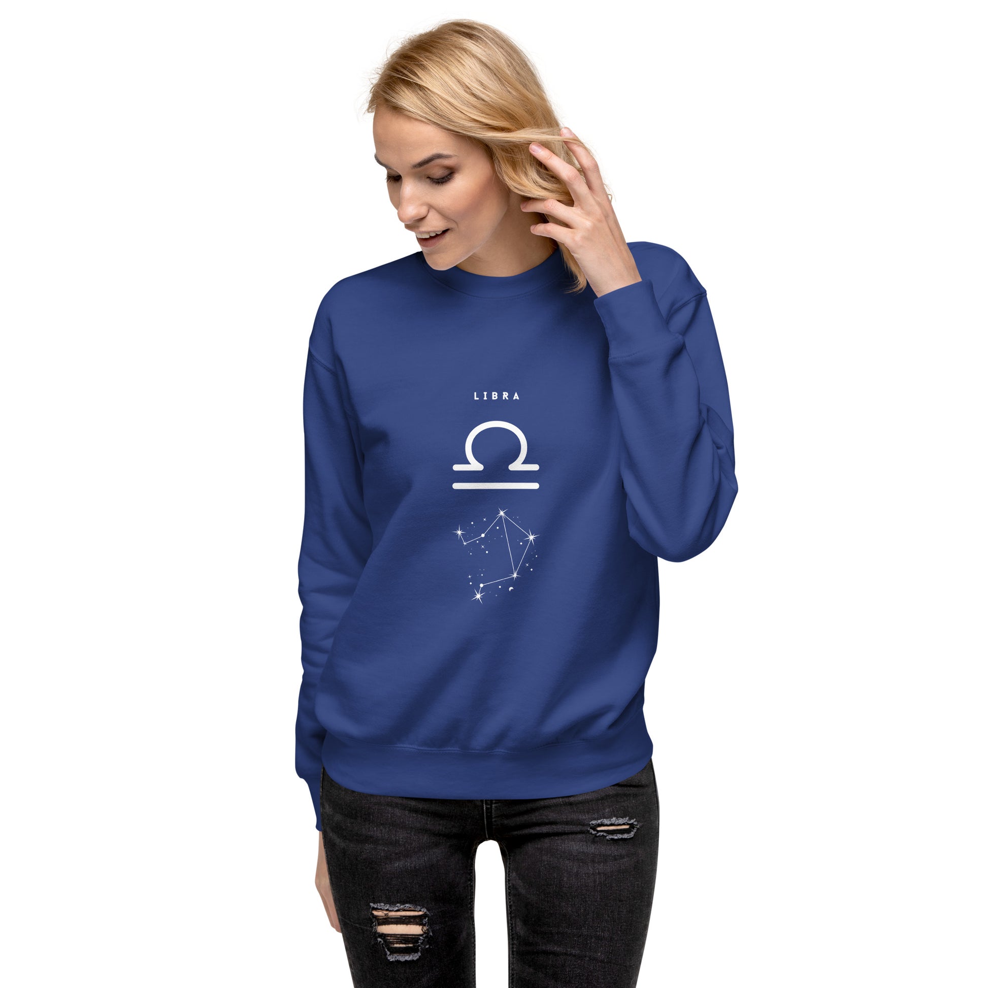 Image 29 of Vintage Black Balance Court Sweatshirt - Left Placement, size XL, with Libra artwork visible in front view.