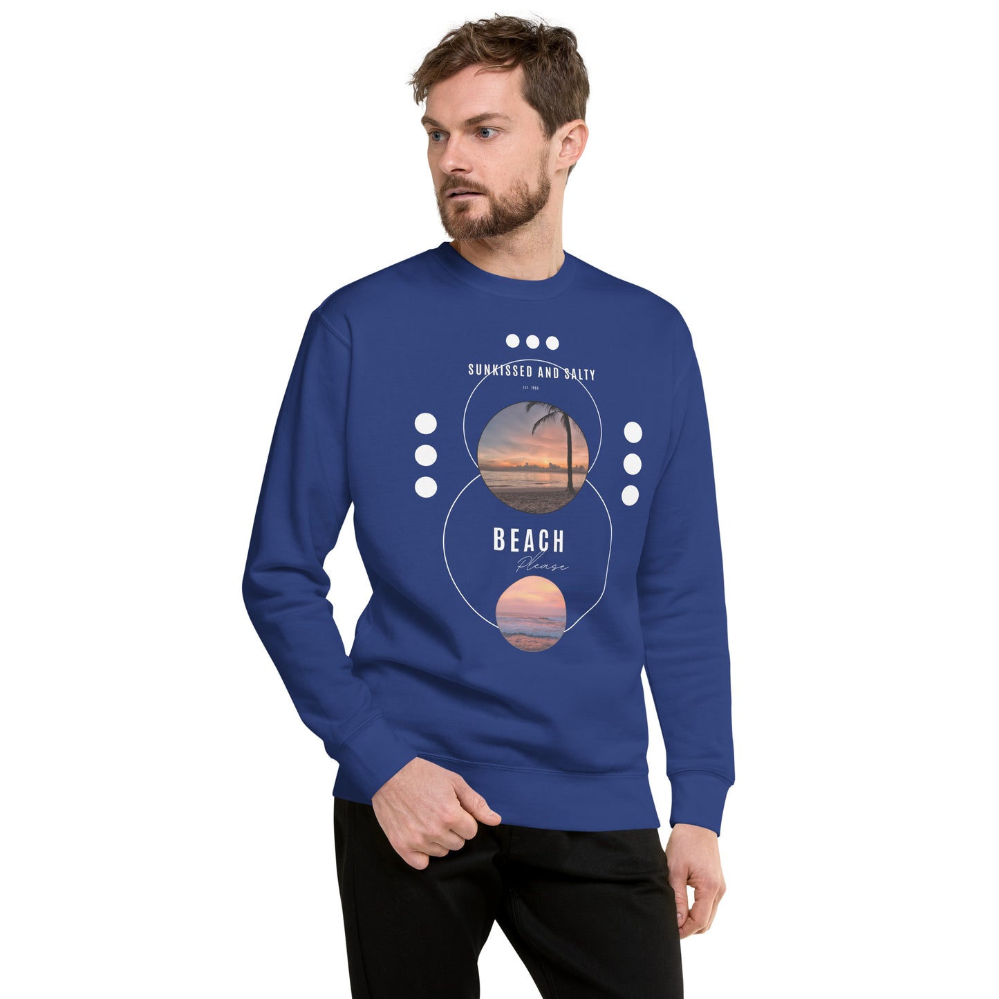 Coastline Attitude Sweatshirt - Left Placement by R.A. Apparel, image 37, front view, Team Red, size S, left placement.