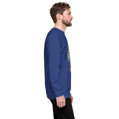 Solara Sweatshirt by R.A. Apparel, image 29, right-side angle, Vintage Black, size XL, design placement.