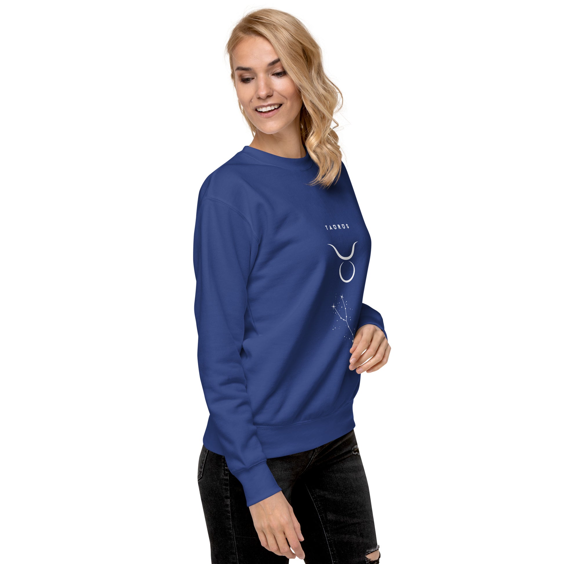 Image 32 of Team Red Bullborne Sweatshirt - Left Placement, size XL, with Taurus artwork visible in front view, right-side angle.