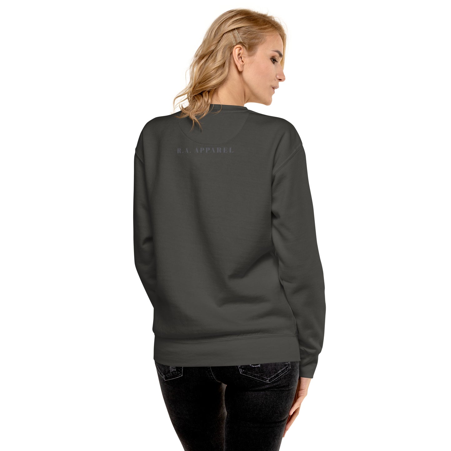 Bullborne Sweatshirt - Left Placement image 42: Dusty Rose version, size M with back view of the Taurus range.