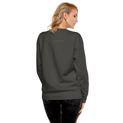 Balance Court Sweatshirt - Left Placement image 42 in Adobe, size M, showing back view for the Libra design.