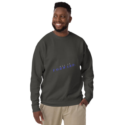 Forward Kind Sweatshirt - Left Placement image 17: Charcoal Heather version, size 2XL with front view of the Pay It Forward range.
