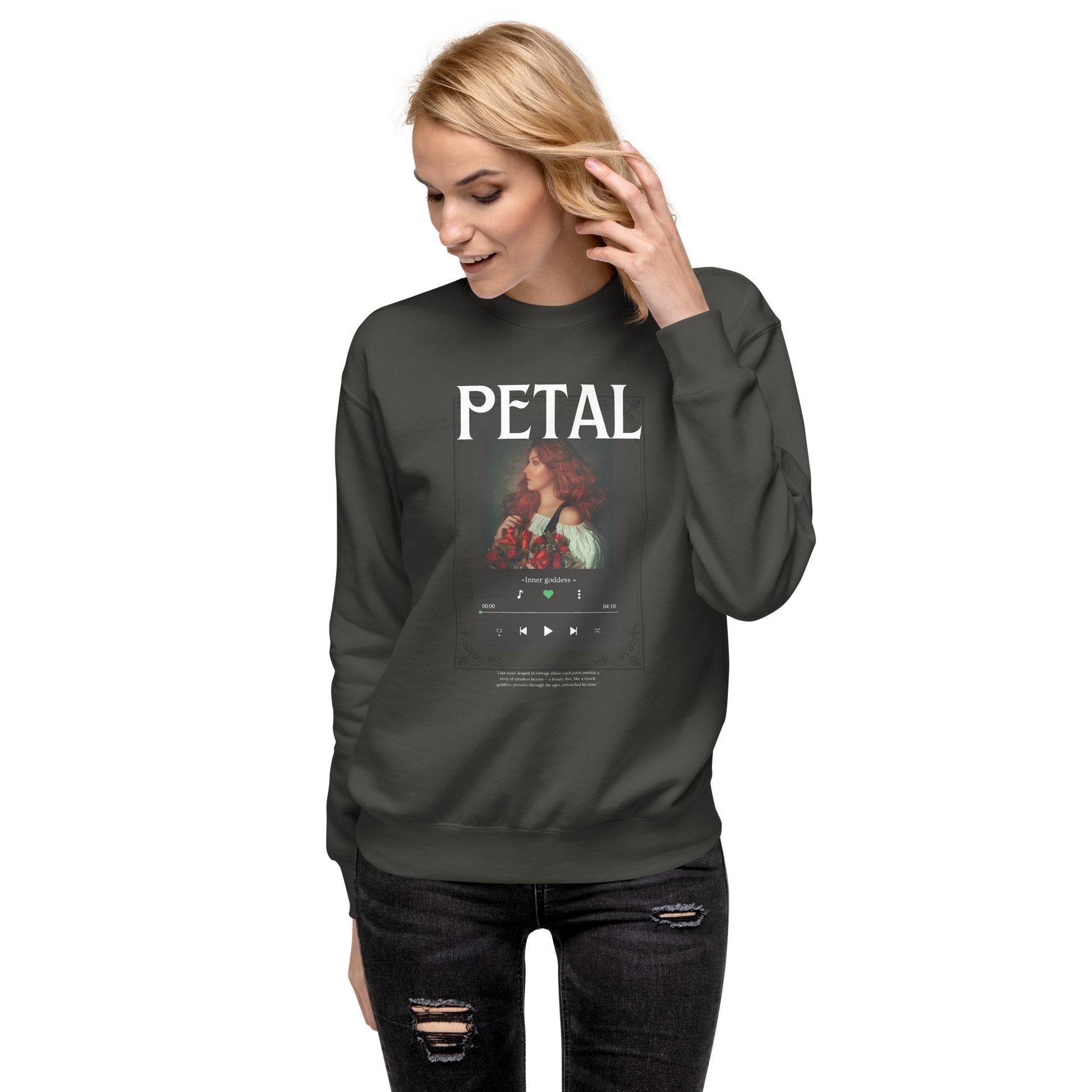 Image 36 of Team Red Petaline Sweatshirt, size S, with Petal artwork visible in front view.