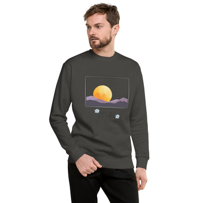 Image 31 of Forest Green Avenor Sweatshirt, size S, with The View Awaits artwork visible in front view.